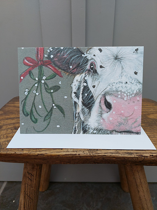 Cow Christmas Card 