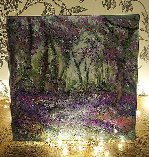 Serendipity Glass Chopping Board. Kitchen Art Print - Click to Enlarge