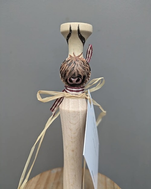 Highland Cow Hamish Spurtle - Click to Enlarge