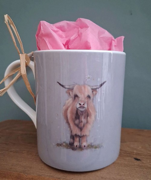 Highland Cow Mug. "Daisy". - Click to Enlarge