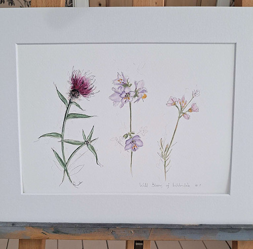 Wild Flowers Giclee Art Print. &nbsp;Mounted Art. - Click to Enlarge