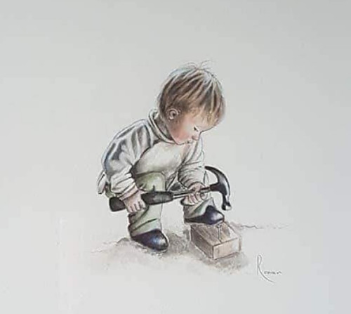 Just like Daddy - Click to Enlarge