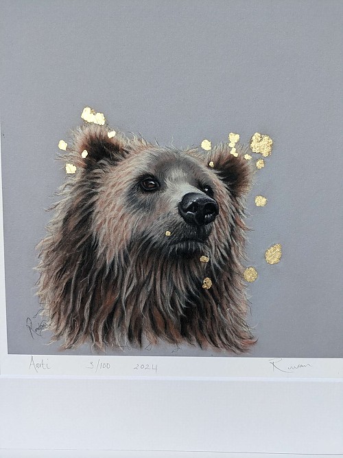 Bear giclee art print, 'Aarti Bear' - Click to Enlarge