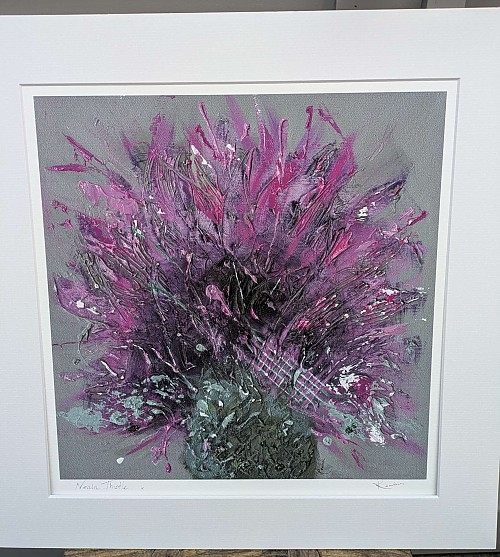 Neala Thistle Art Print. Tartan Thistle. - Click to Enlarge
