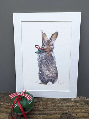 Rabbit Art Print "Holly Bunny".