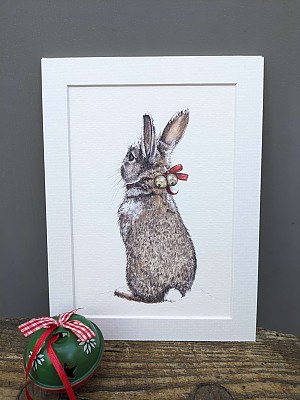 Rabbit Art Print "Jingle Bunny"
