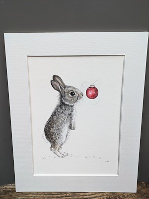 Rabbit Art Print "Wee Baub".