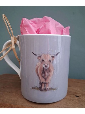 Highland Cow Mug. "Daisy".