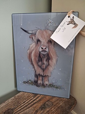 Highland Cow Chopping Board. "Daisy"
