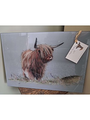 Highland Cow Chopping Board. "Meg".