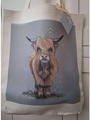 Highland Cow Tote Bag.  "Daisy".