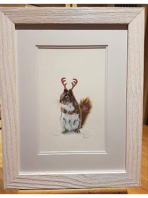 Squirrel Painting, "Party Animal".