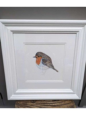 Original painting of Hettie the robin.