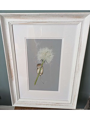 Original Mouse Art, Mouse Painting, "Up Up and Away"!