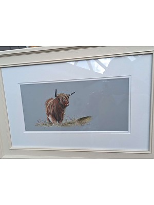 Highland Cow Painting, "Meg"