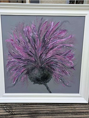 Thistle painting. "Fluffy"