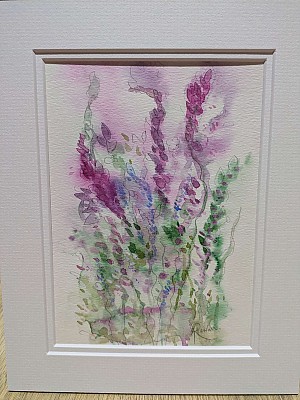 Original Watercolour, "Amongst The Bonnie Heather"