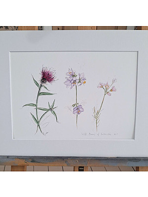 Wild Flowers Giclee Art Print. &nbsp;Mounted Art.