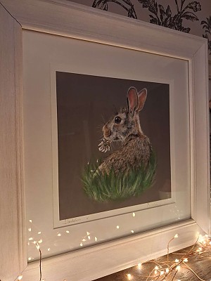Hare Giclee Print. &nbsp;"Dandelion"